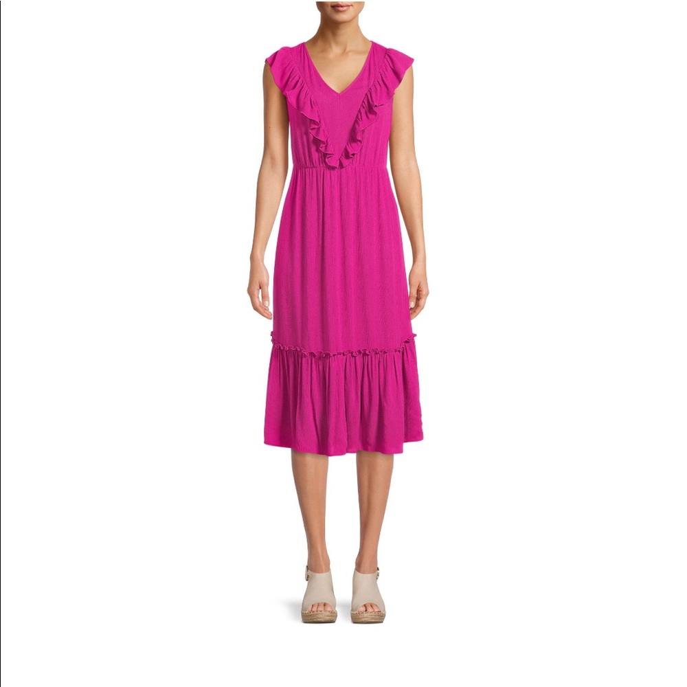 New with tags! Time and Tru Woven Ruffle Dress - Picture 5 of 8